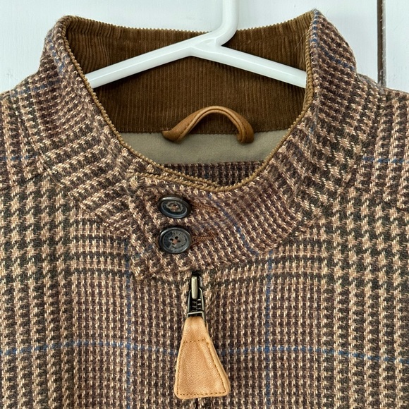 Orvis 100% Wool Houndstooth Roadmaster Tweed Bomber Jacket Size M - Picture 6 of 10